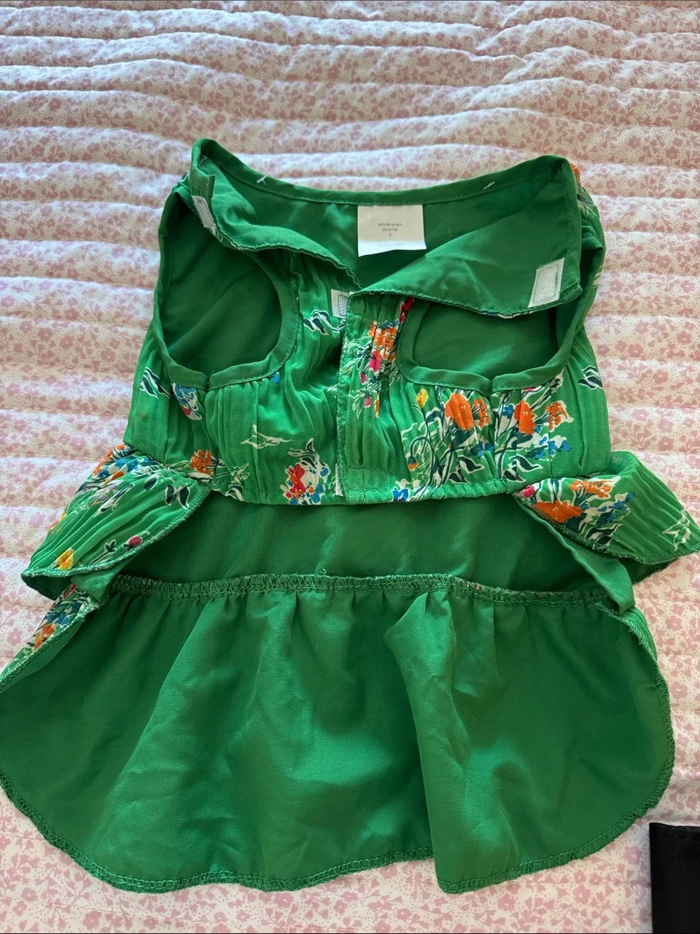 Green Floral Dog Dress